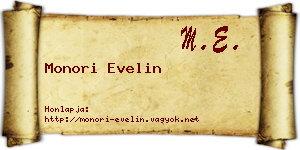 Monori Evelin névjegykártya