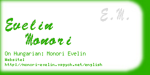 evelin monori business card